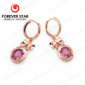 jewelry Style 18K gold diamond oval shape earring